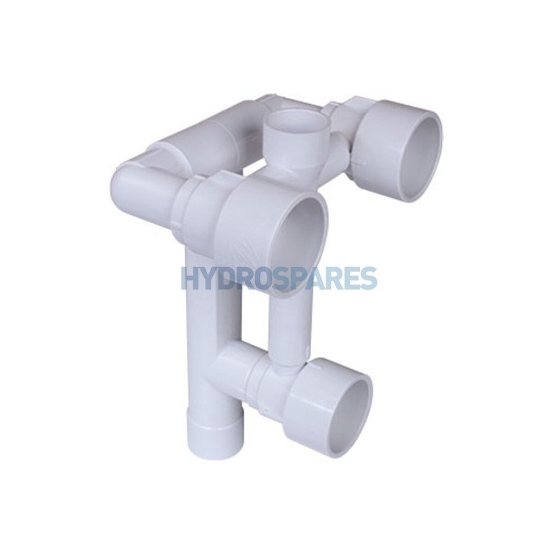 Gunite - 3 Jet Manifold 9" Deep (Thread IN)  Use with Poly & Storm Gunite Jets