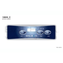 Balboa | Top Side Panel VL401 - Jets Jets Temp Light