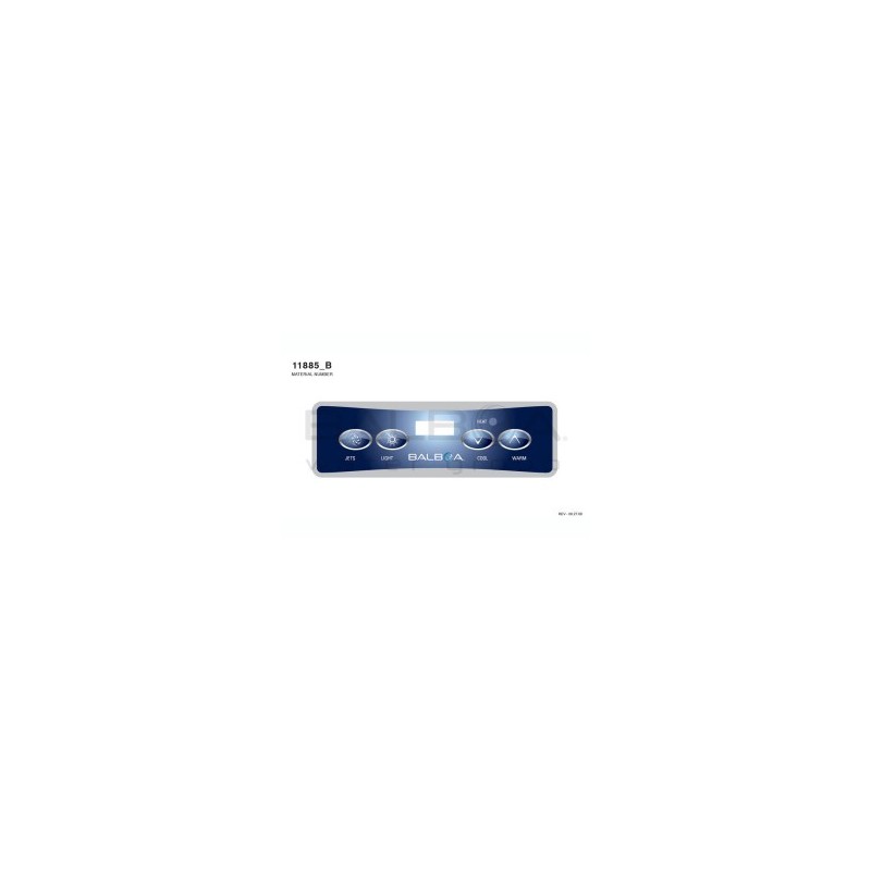 Balboa | Top Side Panel VL401 - Jets Light Cool Warm