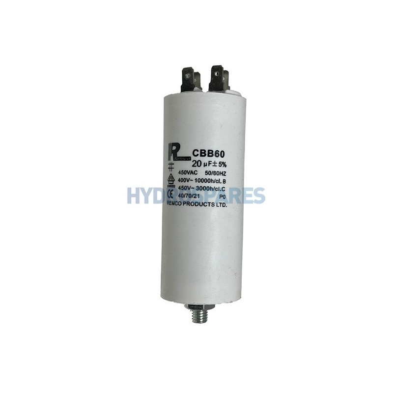 Capacitor - HS PRO - Motor Run - Spade Terminal 20µf