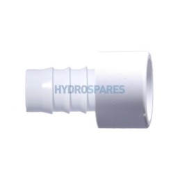 End Cap - Barb  MET  White 32mm OD x 1" Barb PVC